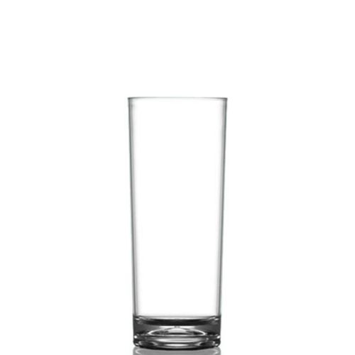 Longdrink. dit transparante Kunststofglas met een inhoud van 34 cl is geschikt voor zowel bedrukking als gravering